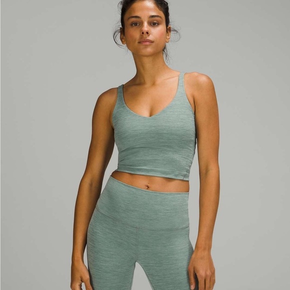 Lululemon Women’s Align Tank in Heathered Tidewater Teal Crop Size 2 Activewear - Picture 1 of 5